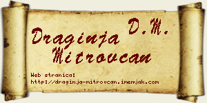 Draginja Mitrovčan vizit kartica
